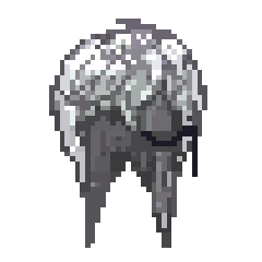데퓨티 커맨더 투톤 가발과 모노클